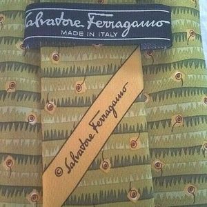 Salvatore Ferragamo Cherry 100% Silk Tie